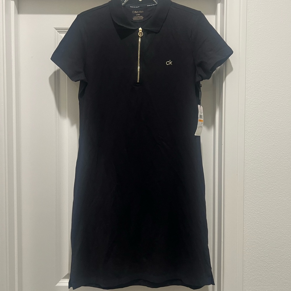 Calvin Klein Black Mini Dress with Zipper